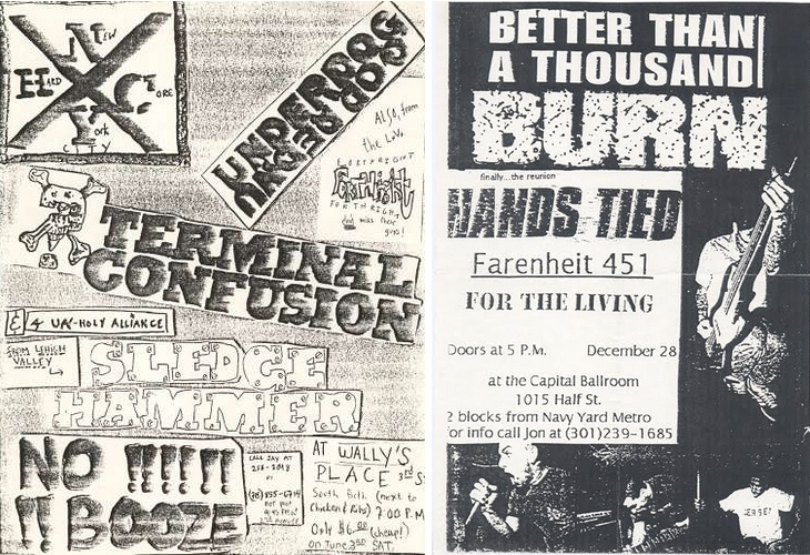 hardcore punk typography flyers