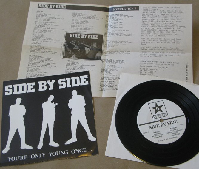hardcore punk typography vinyl side by side