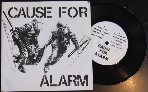 hardcore punk typography vinyl cause for alarm